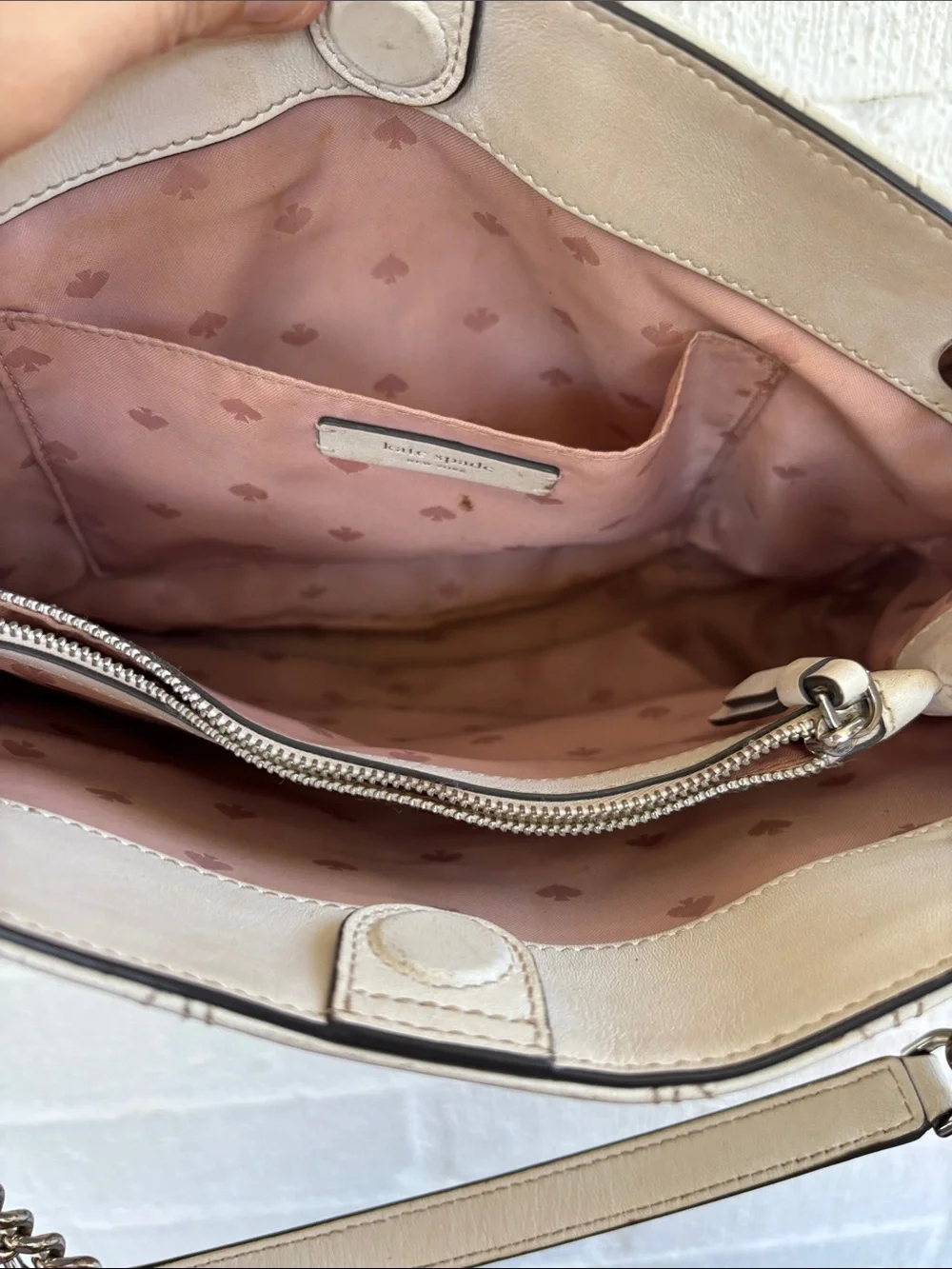 kate spade Medium Convertible Briar Lane Quilted White Shoulder Bag
